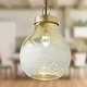 preview thumbnail 4 of 10, River of Goods Danna Gold and Cream Ombre Mercury Glass and Metal Bell Shade Pendant Light - 9"x 9"x 20/64"