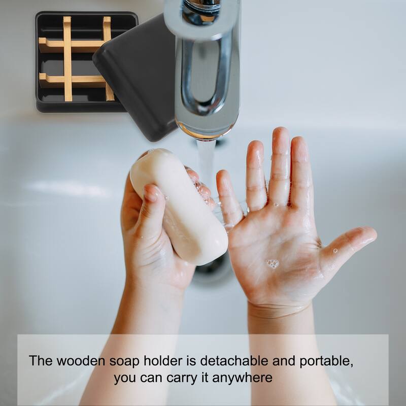 Wooden Soap Holder, Detachable Soap Box