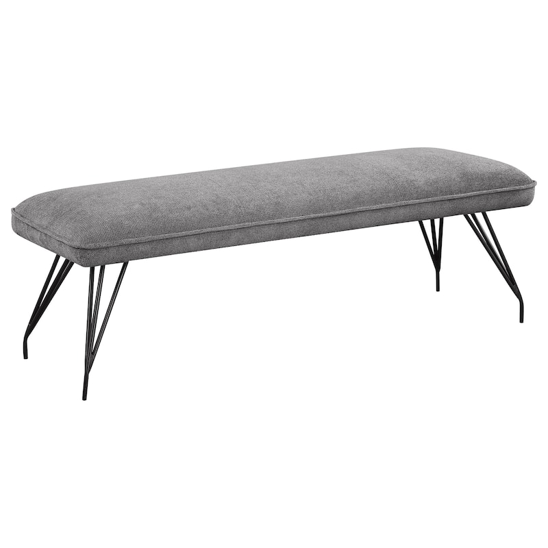 Dodson Fabric Upholstered Dining Bench - Grey