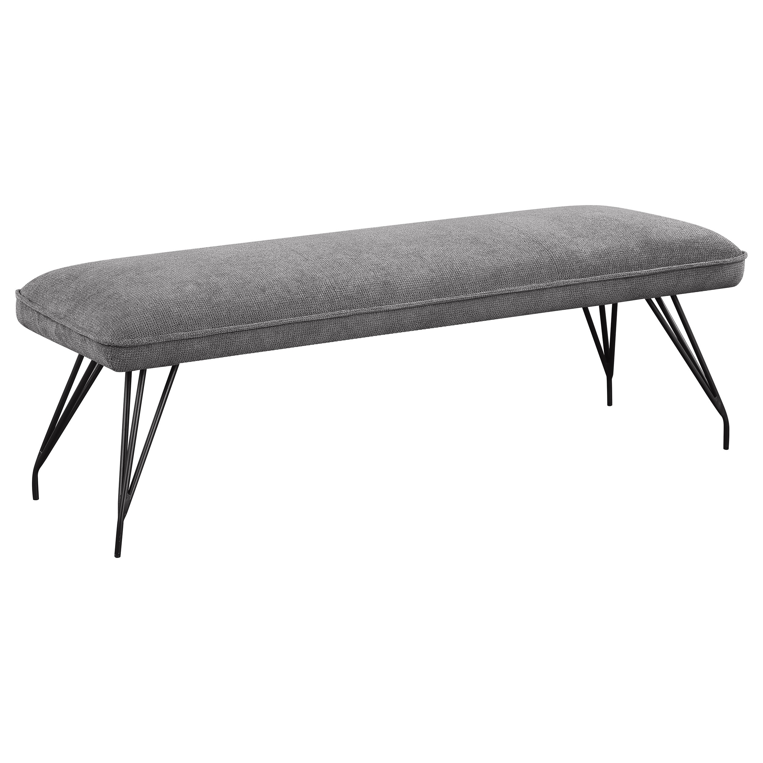 Kailea Grey Fabric Upholstered Dining Bench