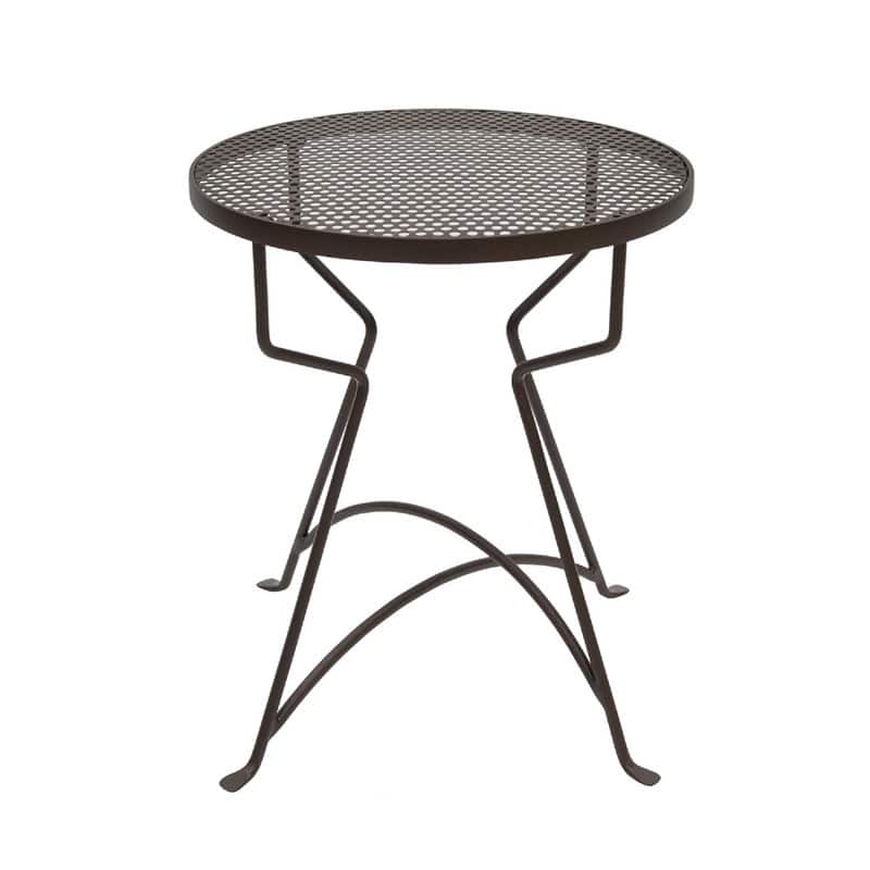 Achla Designs 18.5" H Round Roman Bronze Wrought Iron Capri Plant Stand, Powder Coated Finish, Indoor Outdoor Use, Side Table