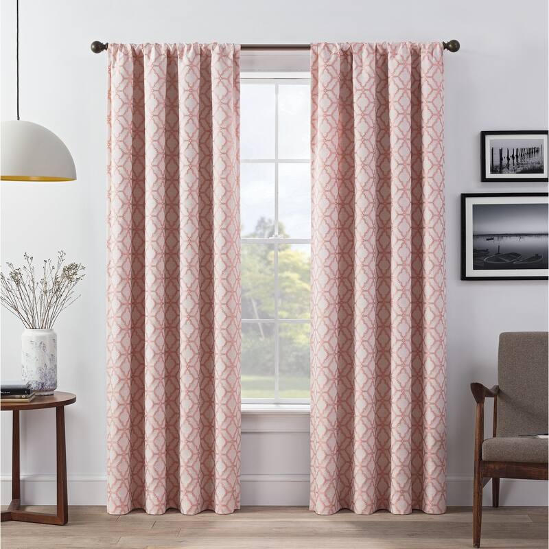 Eclipse Lollie Blackout Window Curtains (Set of 2) - 84 Inches - Coral