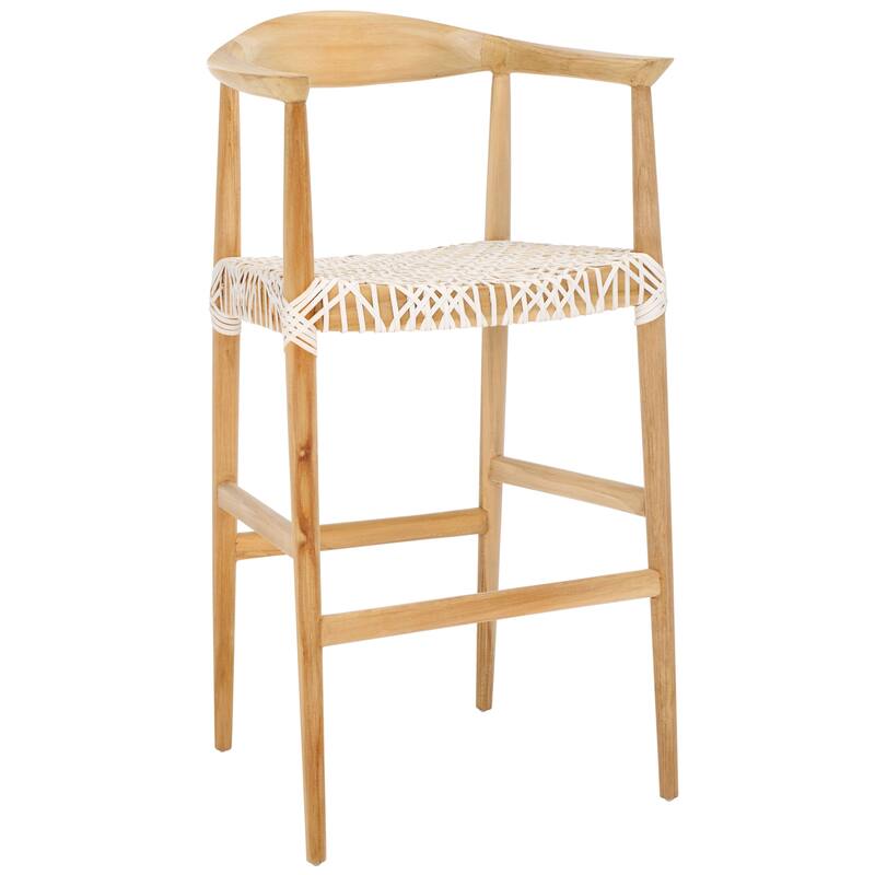 SAFAVIEH Foekje 43 Inch Bandelier Bar Stool - 25.2" x 21.3" x 43.3" - 25Wx21Dx43H