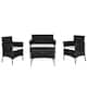 Option Black Wicker & White Cushion