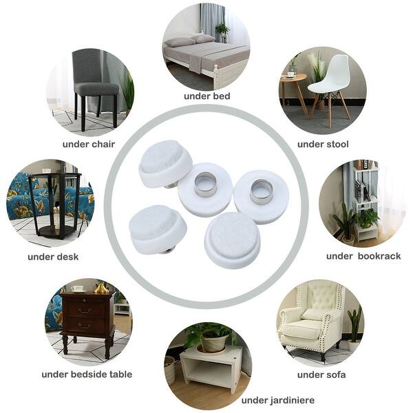 Shop 20pcs Nail On Felt Pads For Furniture Chair Leg 7 8 Inch 22mm Dia Prevent Wooden Feet From Scratch Anti Slip Floor Protector Overstock 28766486