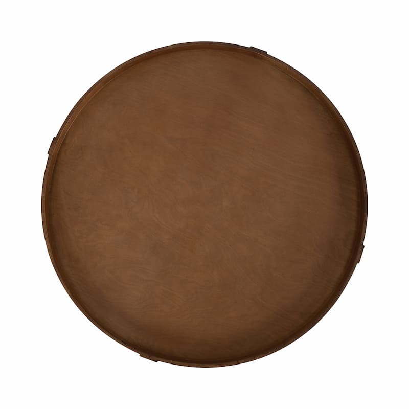 Kate and Laurel Bellport Round Wood Coffee Table