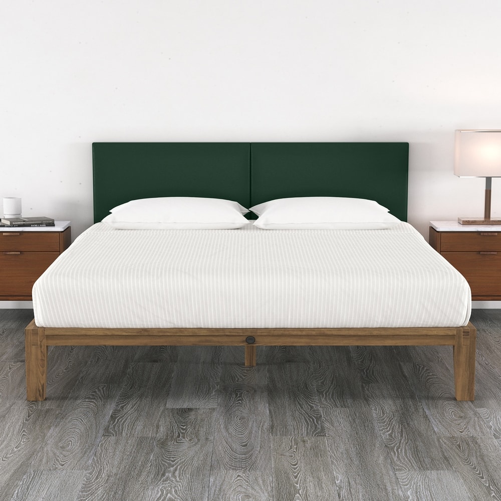 Jaxx Panelist Modern Padded Headboard in Premuim Vegan Leather - Set of 2 Wall Mounted Panels