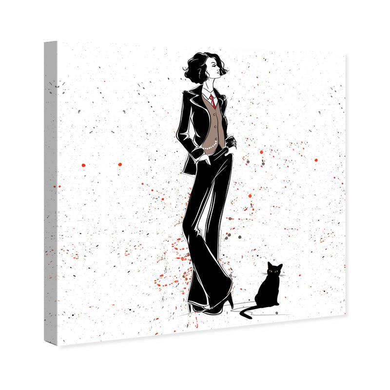 Wynwood Studio Canvas Fashion and Glam Doll Memories - Stylish Femme Black and Glam Wall Art Canvas Print