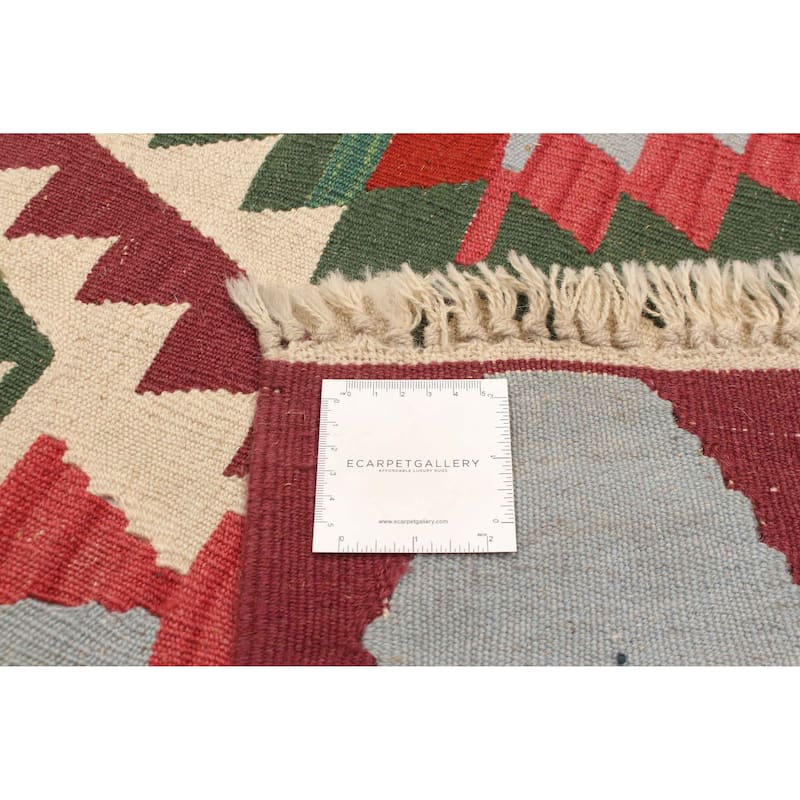 ECARPETGALLERY Flat-Weave Sivas Cream Wool Kilim - 3'10 x 5'10
