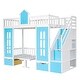 preview thumbnail 16 of 58, Twin over Twin Bunk Bed with Changeable Table
