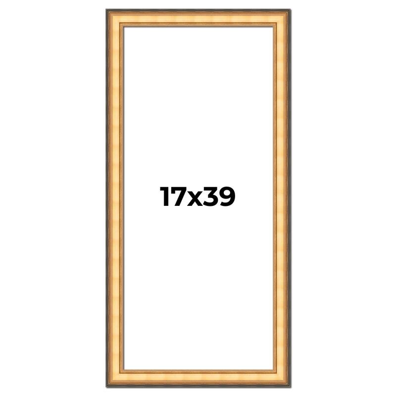 17x39 Frame Gold Plein Aire Solid Wood Picture Frame Width 2 Inches |