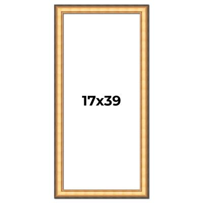 17x39 Frame Gold Plein Aire Solid Wood Picture Frame Width 2 Inches |