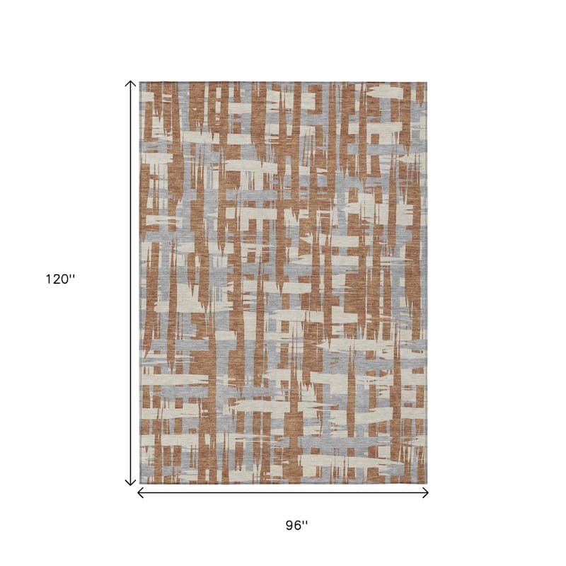 HomeRoots Striped Transitional Rectangle Outdoor Rug