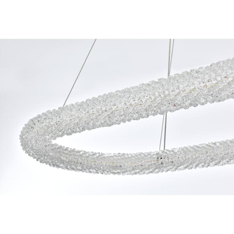 Elegant Lighting 3800D42L1 Bowen 42" Wide LED Crystal Ring Chandelier