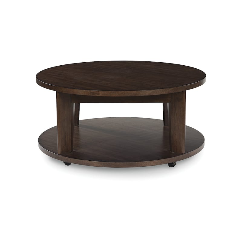 Signature Design by Ashley Korestone 2 Dark Brown Coffee Table - 42" W x 42" D x 19.88" H