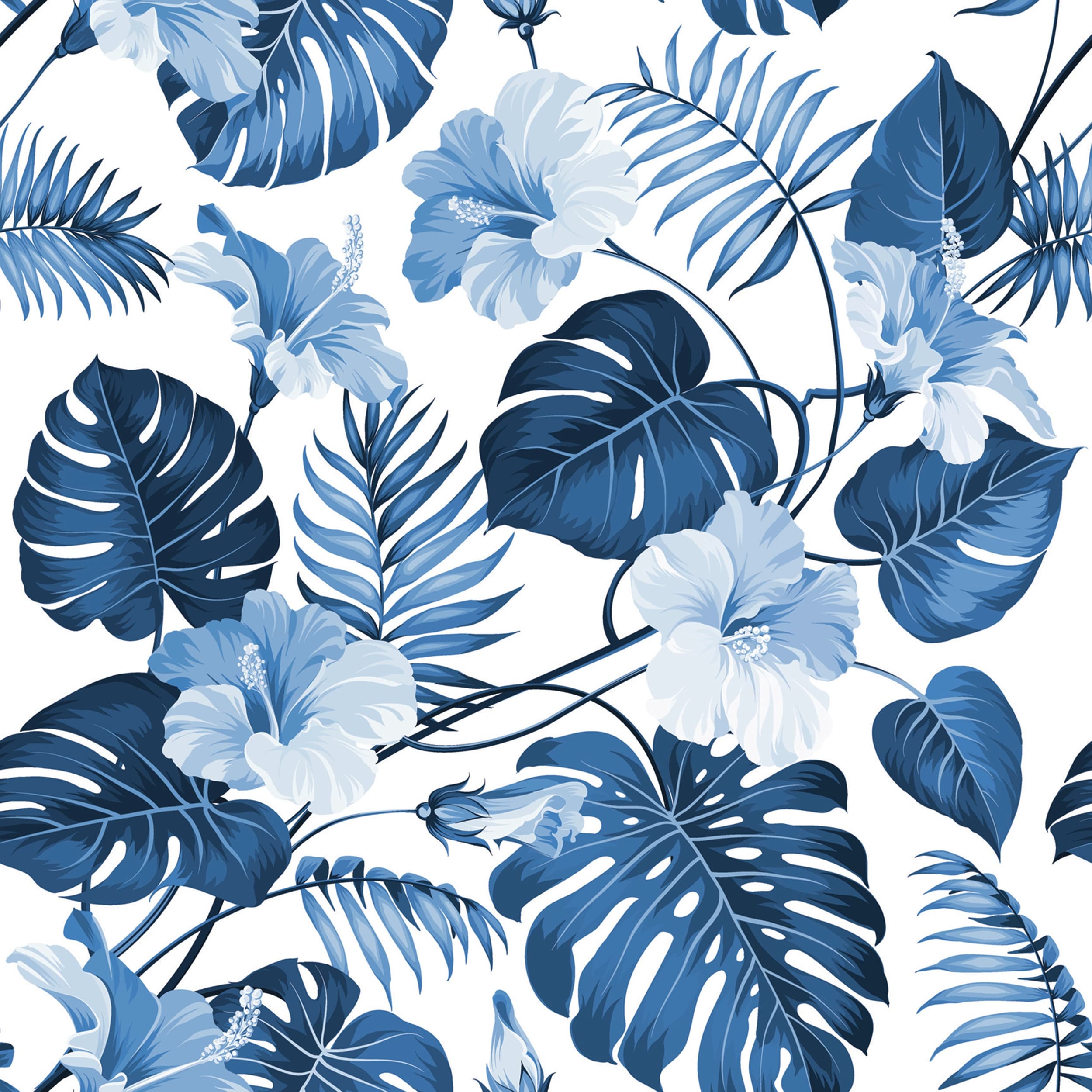 NextWall Paradise Palm Coastal Blue Botanical Vinyl Peel  Stick Wallpaper  Roll Covers 3075 Sq Ft NW33002  The Home Depot