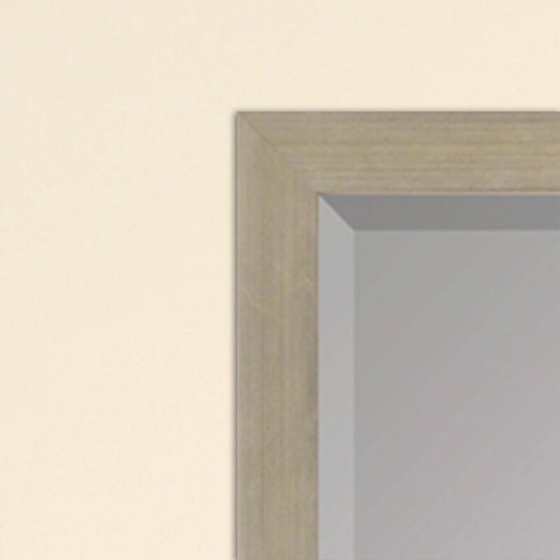 HomeRoots 43" Silver Wood Accent Mirror - 33.00 in. x 43.00 in. x 2.00 in.