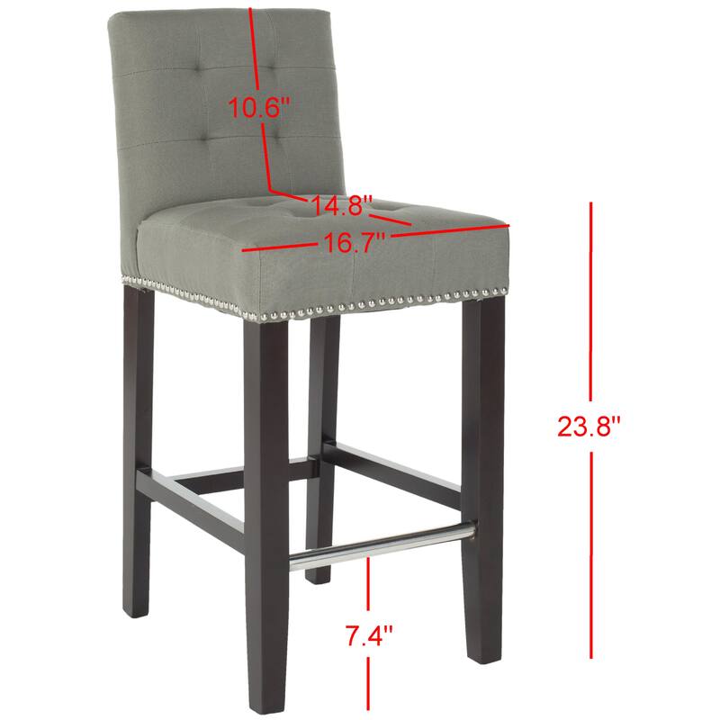 SAFAVIEH Lashunda 24-inch Counter Stool - 16.7" W x 20.1" L x 34.4" H - 17Wx20Dx34H