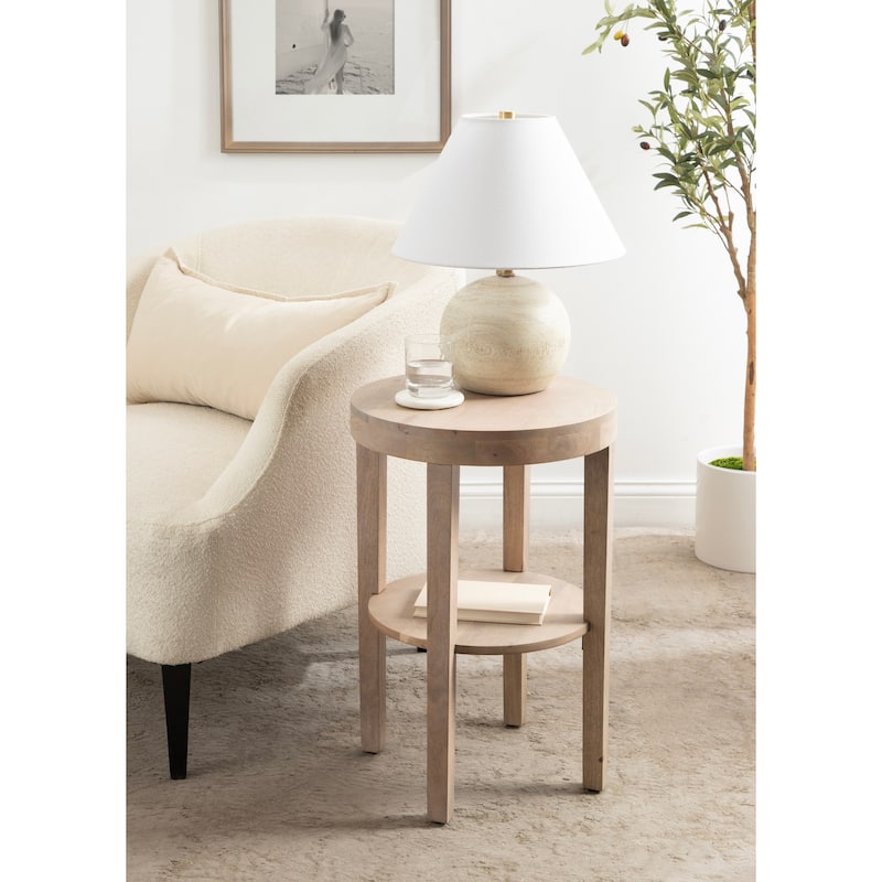 Kate and Laurel Talcott Round Wood Side Table
