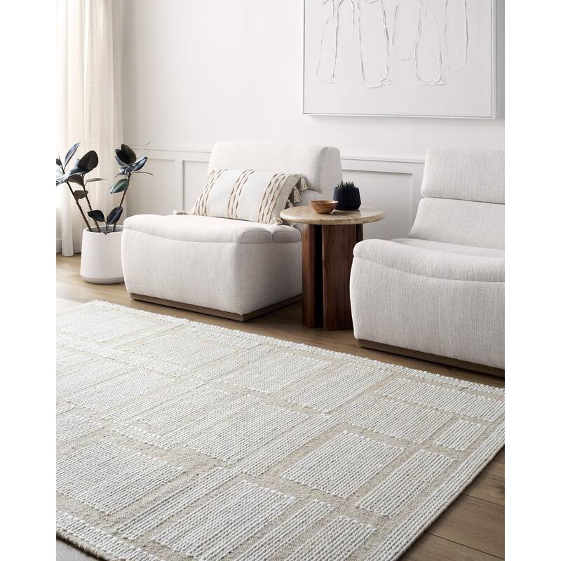 Livabliss Marcela Modern & Contemporary Geometric Area Rug - Beige - 5' x 7' 6"