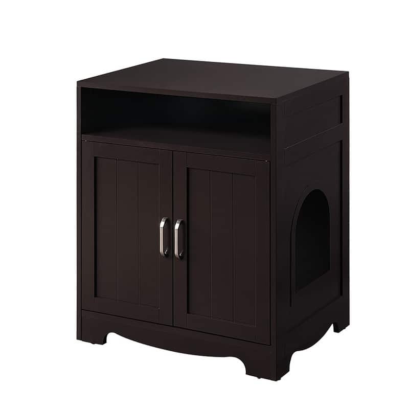 beeNbkks Cat Litter Box Enclosure Cat Washroom with 2 Entrances