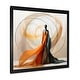 preview thumbnail 13 of 11, Designart "Abstract Contemporary African Dancer I" African American Woman Framed Wall Art Living Room