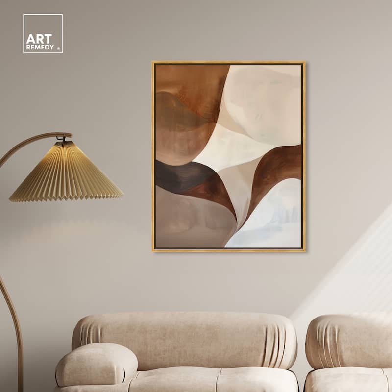 Art Remedy Dream Away Ii Framed Abstract Shapes 1 Piece Canvas Wall Art