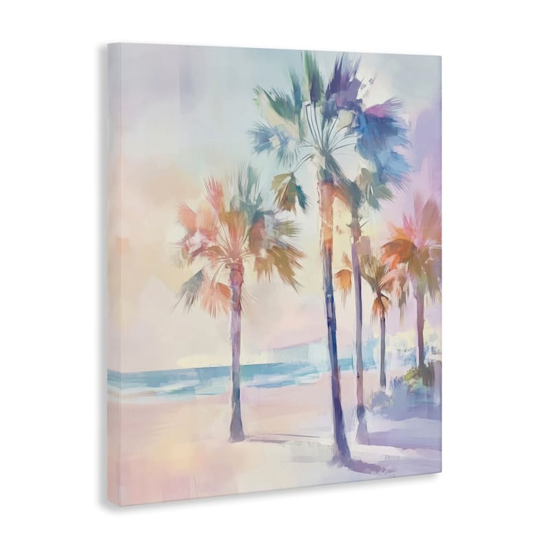 Stupell Pastel Warm Palm Trees Canvas Wall Art Design By Arlington Prints