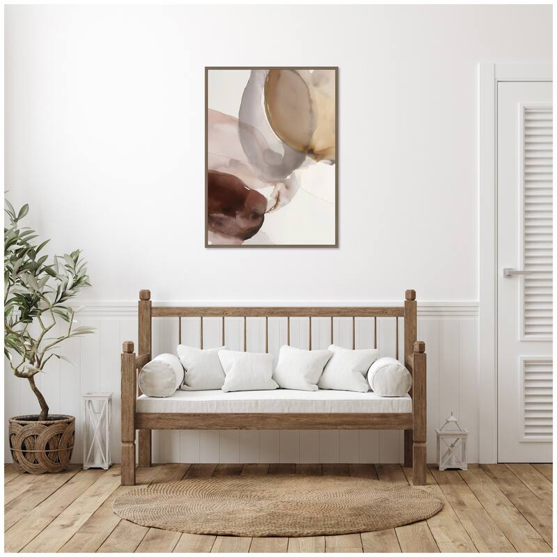 Kate and Laurel Earth Bloom II by Amy Lighthall Framed Canvas Wall Art Print