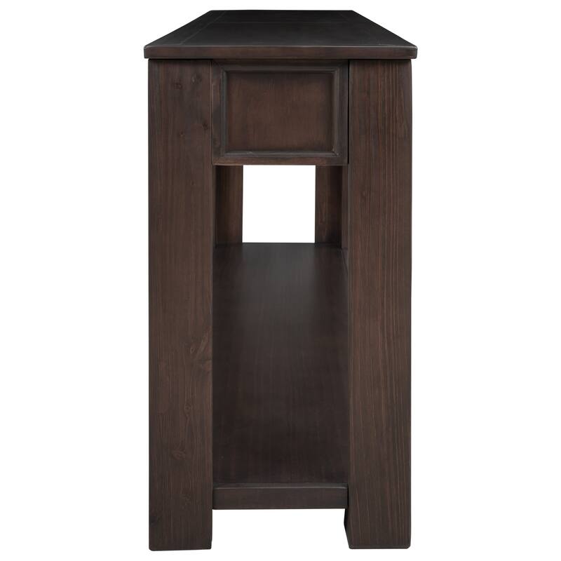 Modern Console Table/Sofa Table with Storage Drawers and Bottom Shelf for Entryway Hallway
