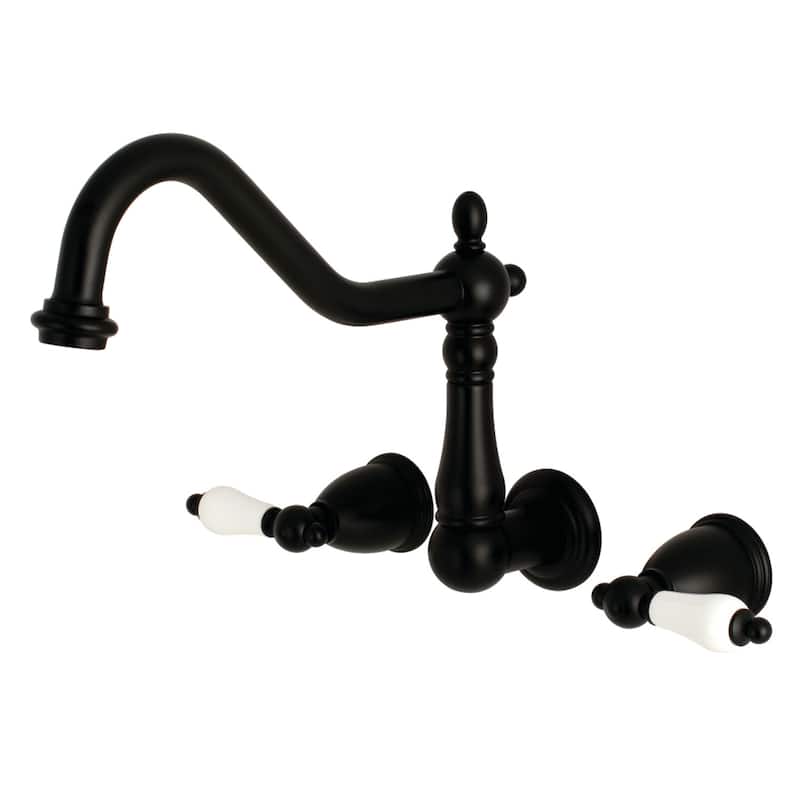 Heritage 3-Hole Wall Mount Roman Tub Faucet in Oil Rubbed Bronze