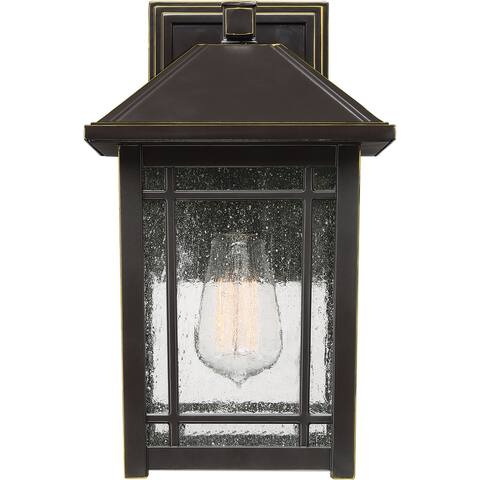 Rebi Bronze Palladian 1-light Outdoor Wall Lantern by Havenside Home