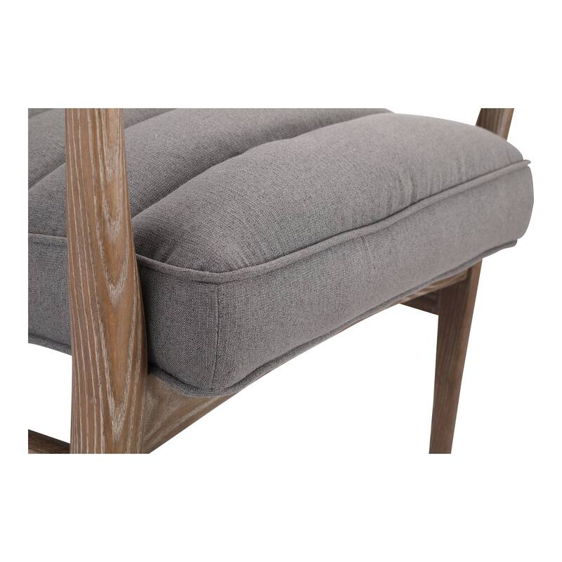 Aurelle Home Ash Wood and Upholstery Arm Chair - 30" wide x 27" deep