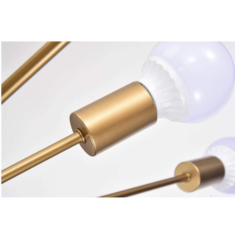 Lorena Sputnik 11-Light Chandelier in Black and Gold Finish