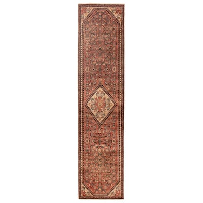 ECARPETGALLERY Hand-knotted Andelz Copper Wool Rug - 2'4 x 9'10