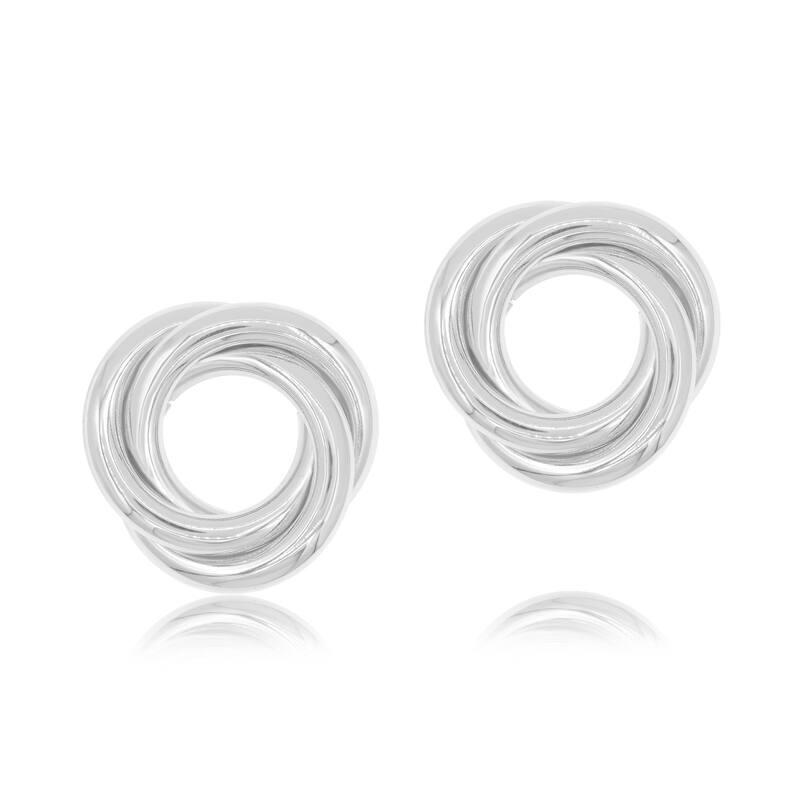 SHYMI Round Twist Hoop Earrings - Silver