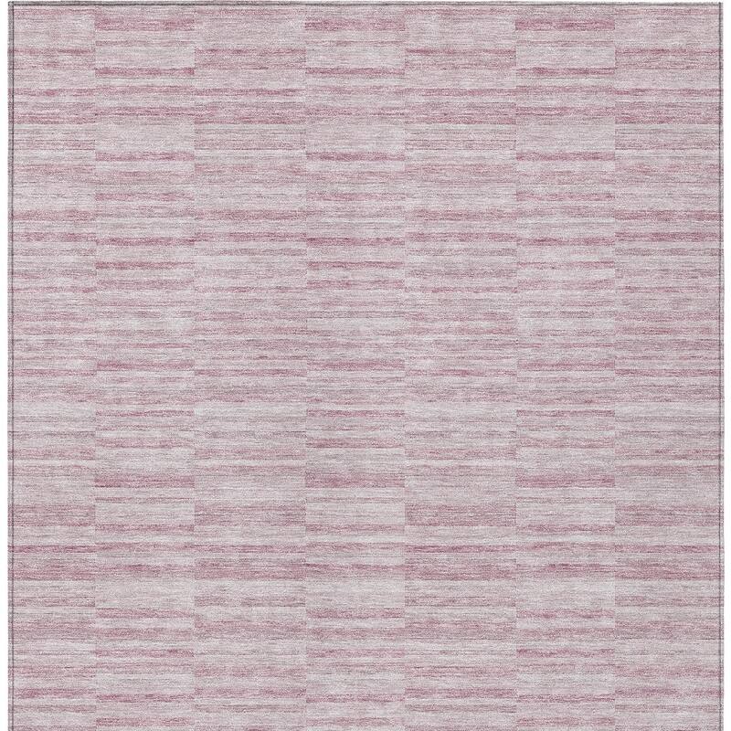 HomeRoots Striped Transitional Rectangle Outdoor Rug