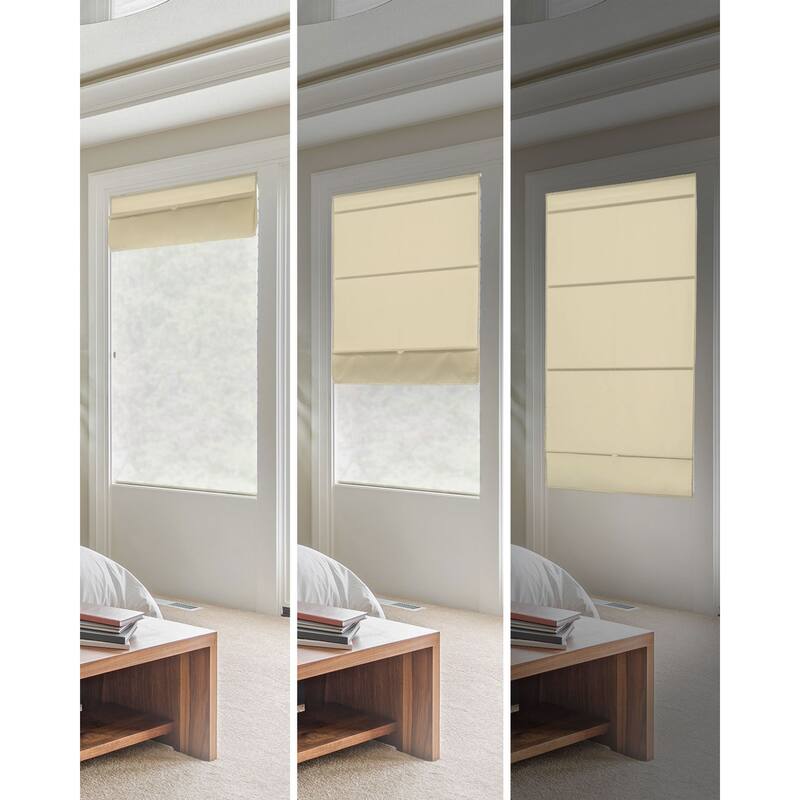CHICOLOGY Cordless Magnetic Light Filtering Roman Shades