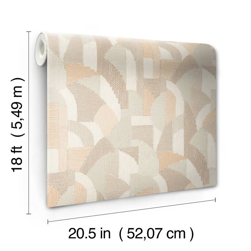 NuWallpaper Macario Peach Peel and Stick Wallpaper