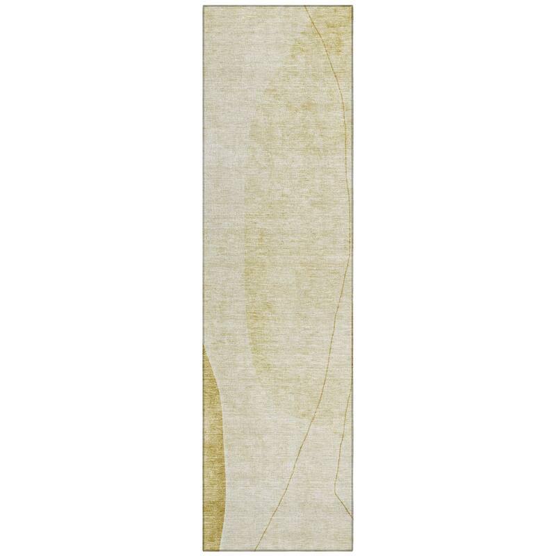Machine Washable Indoor/ Outdoor Chantille Modern Abstract Rug