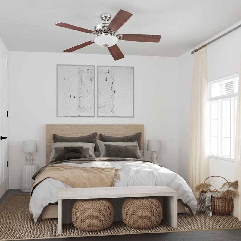 52" Prominence Home Montlake Indoor Ceiling Fan, Brushed Nickel - 52