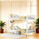 preview thumbnail 1 of 10, Full Over Full Contemporary Build Metal Bunk Bed with Trundle White
