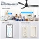 preview thumbnail 7 of 52, Sofucor 48 Inch Ceiling Fan with Light and Remote,Solid Wood Blades Low Profile,Smart Optional Work with Alexa/Google/App