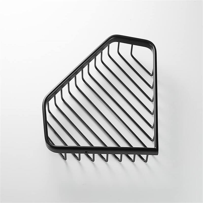 Shower Caddy Basket - 6.5"D x 9.3"W x 1.7"H - Black