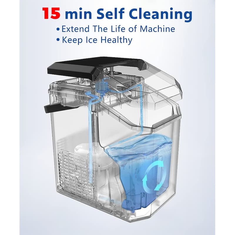 Ice Maker with Handle,33lbs/Day,