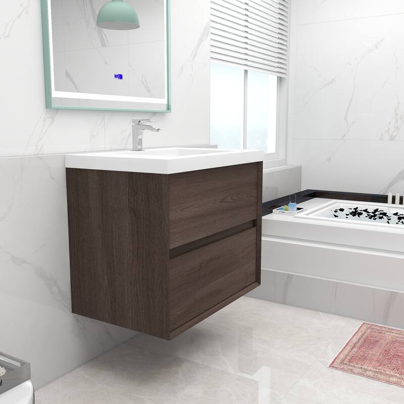 Selina 30" Wall Mounted Vanity with Single Sink - 30