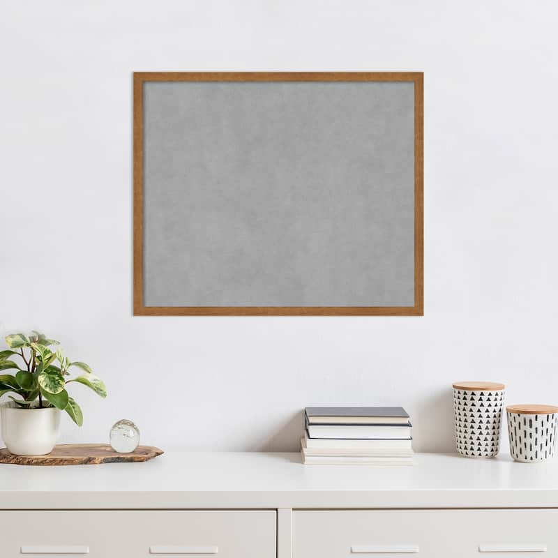 Amanti Art Carlisle Blonde Narrow Framed Magnetic Board