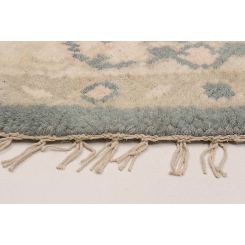 ECARPETGALLERY Hand-knotted Royal Oushak Grey Wool Rug - 4'9 x 4'9