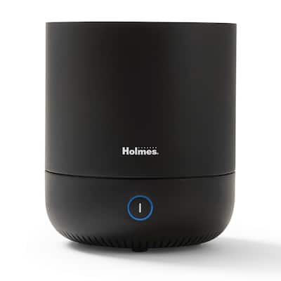 Ultrasonic 0.36 Gallon Cool Mist Top Fill Antimicrobial Humidifier in Black