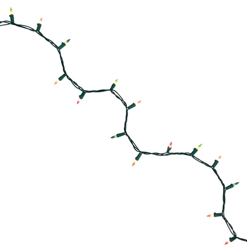 Pastel Mini Christmas Light Set - Multi-Color - 10' Green Wire - 50ct